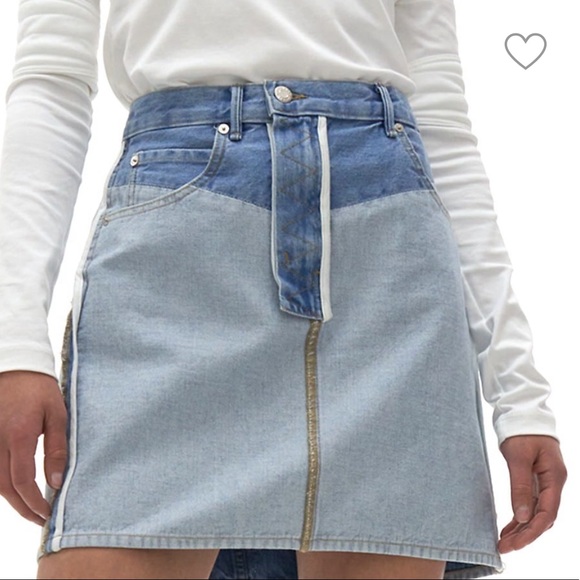 HELMUT LANG REVERSED DENIM MINI SKIRT 26 - Picture 3 of 14